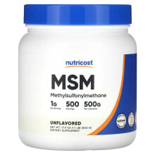 Nutricost, MSM (Methylsulfonylmethane), Unflavored, 1 g, 1.1 lb (17.9 oz)
