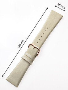 Ремешок или браслет для часов Perigaum Textile-leather-strap 28 x 165 mm champagner Rose Clasp