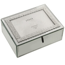 Jewelry box Alexandra House Living Grey Crystal Mirror 15 x 8 x 20 cm