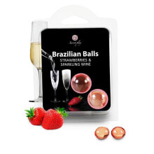 Интимный крем или дезодорант Secret Play 2 strawberry and champagne brazilian balls set