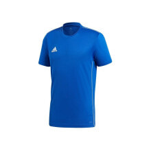 Мужские спортивные футболки Мужская футболка спортивная синяя однотонная  Adidas Core 18