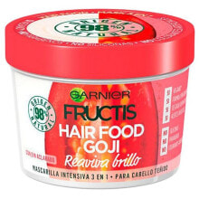 Маски и сыворотки для волос Garnier Fructis Hair Food Goji Reaviva Brillo Питательная маска для волос на основе фруктов 390 мл