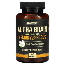 Onnit, Alpha Brain, Memory & Focus, 30 Capsules