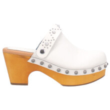 Dingo Deadwood Studded Platform Clogs Womens White DI917-100 купить онлайн