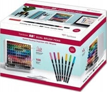 Tombow Tombow ABT-108C, 107 pc(s), Multicolour, Brush/Fine tip, Round, 0.8 mm, 3.3 mm