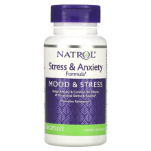 Аминокислоты натрол, Формула для борьбы со стрессом и беспокойством, настроение и стресс, 90 капсул
