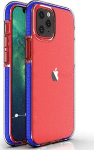 Hurtel Spring Case pokrowiec żelowe etui z kolorową ramką do iPhone 13 Pro Max ciemnoniebieski