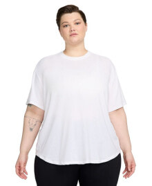 Nike plus Size One Relaxed Dri-FIT Shorts-Sleeve Top