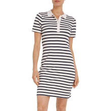 TOMMY HILFIGER 1985 Slim Pique Str Short Sleeve Dress