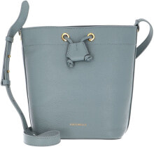 Женская сумка голубая Coccinelle Lea Shoulder Bag Grained Leather Cloud