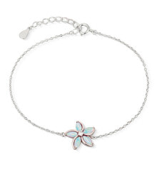 Купить браслеты JVD: Playful silver bracelet with synthetic opals Kytička SVLB0511SH2O117