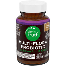 Пребиотики и пробиотики Simple Truth Multi-Flora Probiotic Пробиотики для поддержания здоровья пищеварительной системы 16 млрд КОЕ 60 капсул