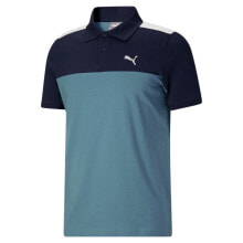 Puma Essential Block Short Sleeve Polo Shirt Mens Blue Casual 67910848 купить онлайн