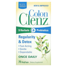 Слабительные, диуретики и средства для очищения организма BodyGold, Colon Clenz, 75 VegCaps