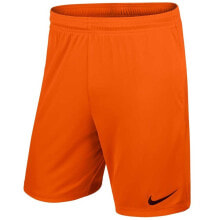 Женские кроссовки мужские шорты спортивные футбольные оранжевые Nike Park II Knit Ohne Innenslip