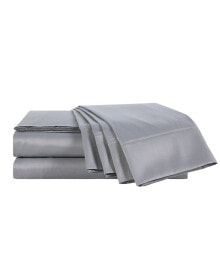 WellBeing by Sunham cLOSEOUT! Wellbeing 300 Thread Count 6 Pc. Sheet Set with Silvadur Antimicrobial Treatment, Twin