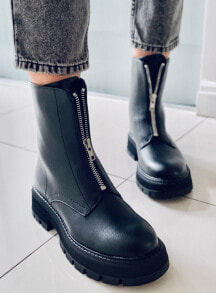 Черные женские высокие ботинки
