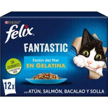 PURINA Felix Fantastic Seafood Feast 85g Cat Snack 12 Units