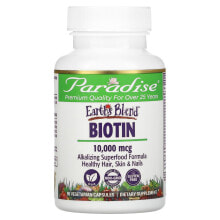 Биотин Paradise Herbs, Earth's Blend, Biotin, 10,000 mcg, 90 Vegetarian Capsules