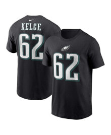 Nike men's Jason Kelce Black Philadelphia Eagles Player Name and Number T-shirt