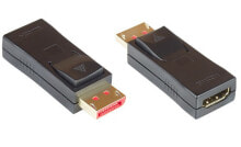 Alcasa HDMI-DP14G кабельный разъем/переходник Displayport Черный