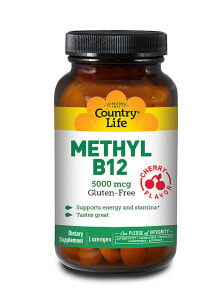 Витамины группы В Country Life Methyl B12  Витамин B12 метилкобаламин 5000 мкг 60 капсул