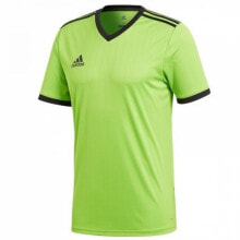 Мужские спортивные футболки Мужская футболка спортивная  зеленая с логотипом Adidas Tabela 18