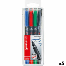 Set of Felt Tip Pens Stabilo Oh Pen Multicolour 0,7 mm (5 Units)