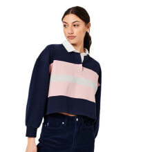 SUPERDRY Vintage Cropped Rugby Long Sleeve Polo