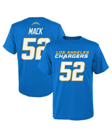 Outerstuff big Boys Khalil Mack Powder Blue Los Angeles Chargers Mainliner Player Name and Number T-shirt