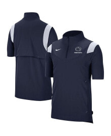 Nike men's Navy Penn State Nittany Lions Coach Short Sleeve Quarter-Zip Jacket