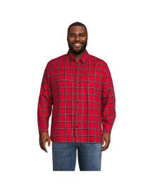 Купить мужские рубашки Lands' End: Рубашка мужская Lands' End Big & Tall Traditional Fit Flagship Flannel