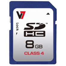 Карты памяти V7 SDHC 8GB карта памяти Класс 4 VASDH8GCL4R-2E