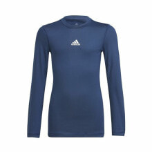 Children's Short Sleeved Football Shirt Adidas Techfit Blue