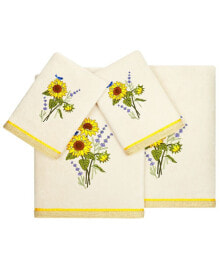 Linum Home textiles Turkish Cotton Girasol Embellished Towel Set, 4 Piece