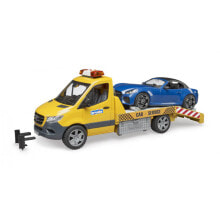Игрушечные машинки и техника для мальчиков эвакуатор Bruder MB SPRINTER с машиной Roadster,световым и звуковым модулем, 02675