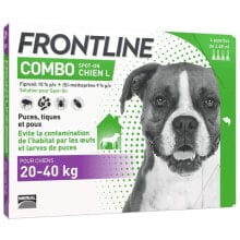 Средства от блох и клещей для собак комбо для собак FRONTLINE - 20-40 кг - 4 пипетки