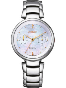 Женские наручные кварцевые часы Citizen браслет из нержавеющей стали
