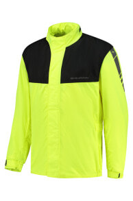 Regenjacke Rusty Stitches Sander Schwarz-Gelb Fluo