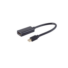 Компьютерный разъем или переходник shiverpeaks BS10-79001, Mini DisplayPort, HDMI-A, 0.15 m, Black