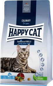 Купить сухие корма для кошек Happy Cat: Happy Cat Culinary Spring Water Trout, sucha karma, dla kotów dorosłych, pstrąg, bez kurczaka, 300 g, worek