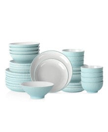 Christian Siriano lustra Stoneware Full 32 Pc Set, Service for 8