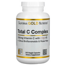 California Gold Nutrition, Total C Complex, 500 мг, 240 растительных капсул