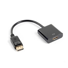 LANBERG AD-0009-BK DisplayPort To HDMI M/F Adapter 10 cm