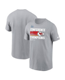 Nike preschool Boys and Girls Gray Kansas City Chiefs 2022 AFC Champions Locker Room Trophy Collection T-shirt
