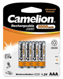 Батарейки и аккумуляторы для аудио- и видеотехники для мальчиков camelion NH-AAA1000BP4 Перезаряжаемая батарея Никель-металл-гидридный (NiMH) 17010403