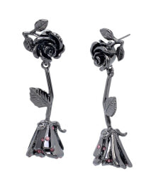 Купить серьги Betsey Johnson: Faux Stone Rose Drop Earrings