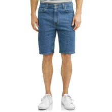 Купить мужские спортивные шорты George: George 5 Pocket Jean Shorts Men's 36 Blue 100% Cotton Pull-On Stretch Solid