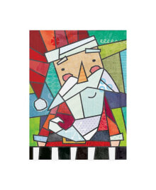 Trademark Global holli Conger Stained Glass Santa Canvas Art - 36.5
