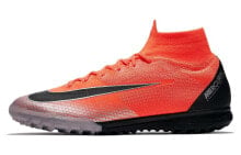 Nike MercurialX Superfly 6 Elite CR7 TF 草坪场地 足球鞋 橙黑 / Кроссовки футбольные Nike MercurialX AJ3572-600